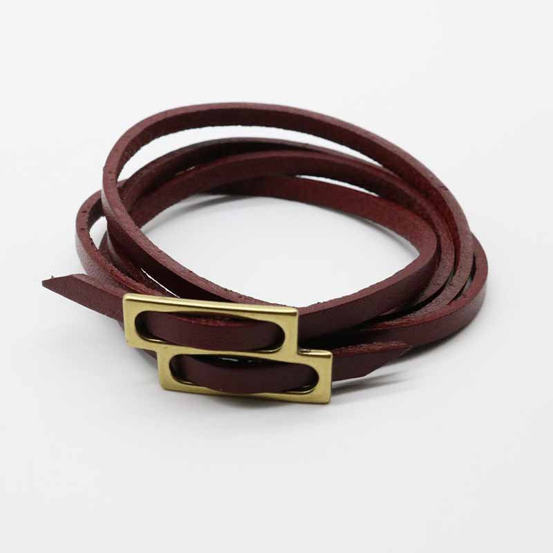 Wholesale Genuine Leather Multi-layer Mother Buckle Leather Bracelets